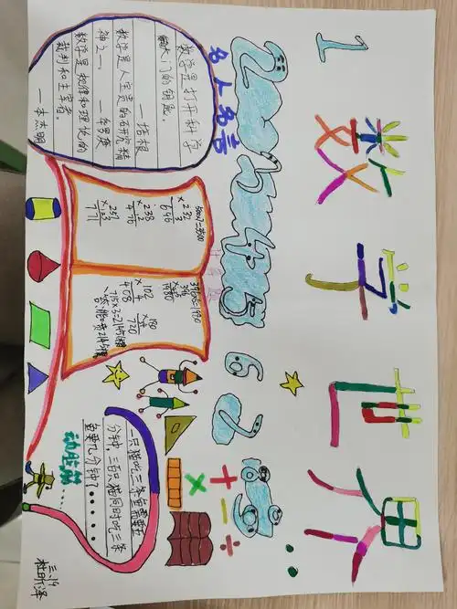 有趣的数学手抄报---三年级19班 - 美篇