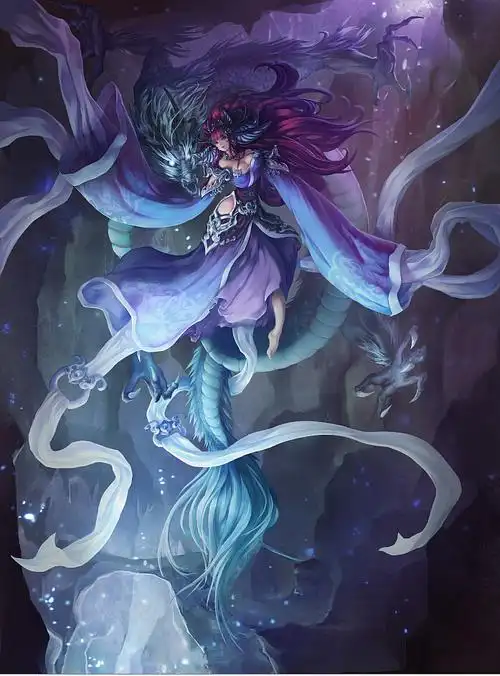 《龙女》这张最初的想法是在2012年xr工作室设计出的草图,当时纠结了