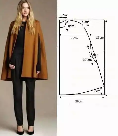 10款秋冬必备的斗篷/披肩大衣裁剪图