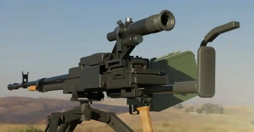 原创89式重机枪明明是重机枪轻机枪的重量还是全球最轻重机枪