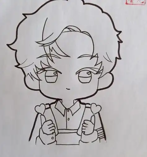 王一博卡通图案简笔画