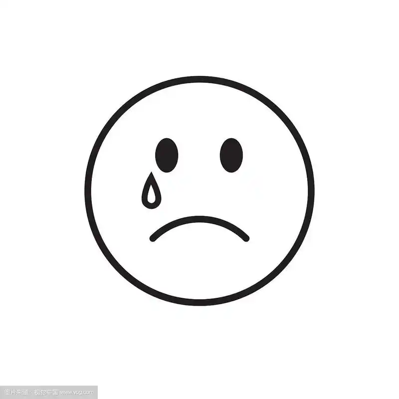 卡通脸哭眼泪人的情感图标