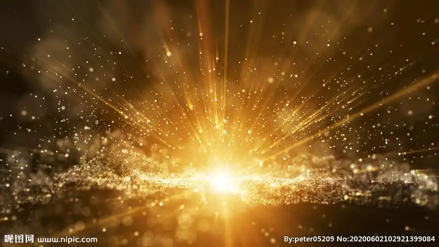金色辉光尘埃粒子抽象背景图片