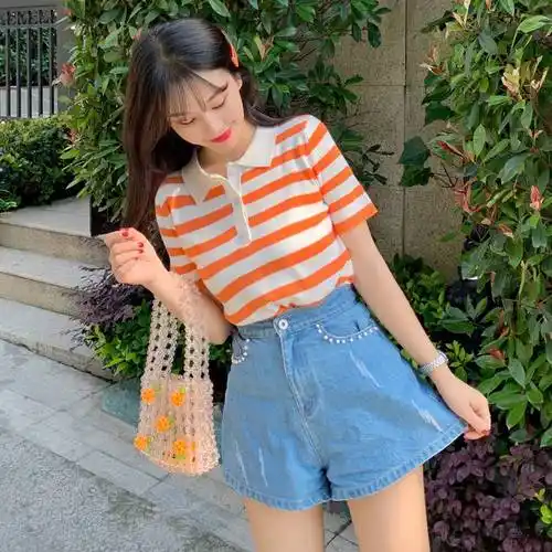 伊漫希女生短袖衣服夏天上衣t恤女宽松学生韩版高中生初中生女装夏季