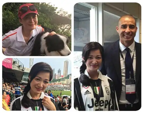 今年,她还在微博po出和前尤文图斯名将特雷泽盖的合照,羡煞旁人