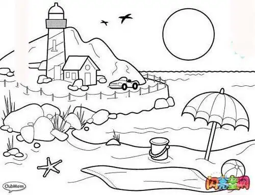 小学生五年级画画风景如画简笔画