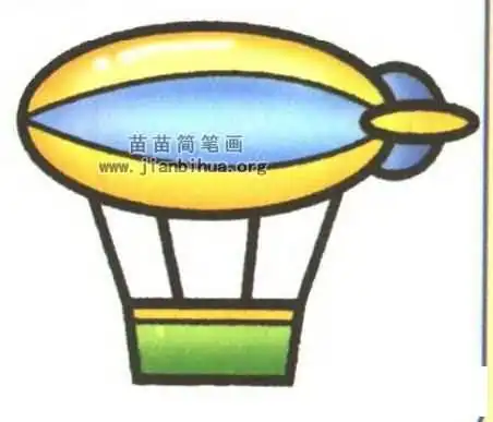 飞艇简笔画图片大全6个教程