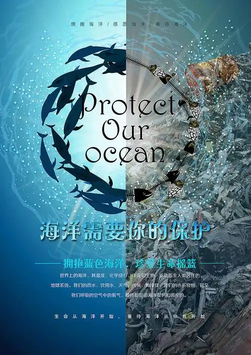 保护海洋|平面|海报|精勤网络设计 - 原创作品 - 站酷 (zcool)