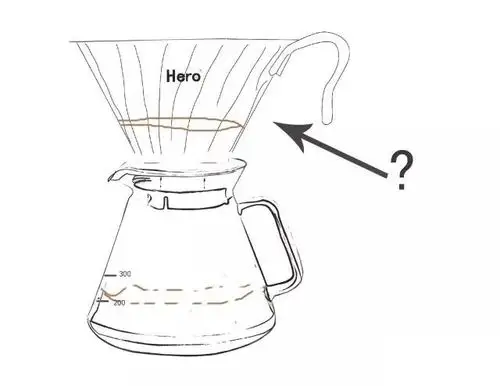 分享壶大部分有刻度可以看液体的重量 (100ml=100g) 但滤杯里有粉有水