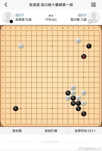 高川格本因坊与吴清源大师的十番棋(第一局)