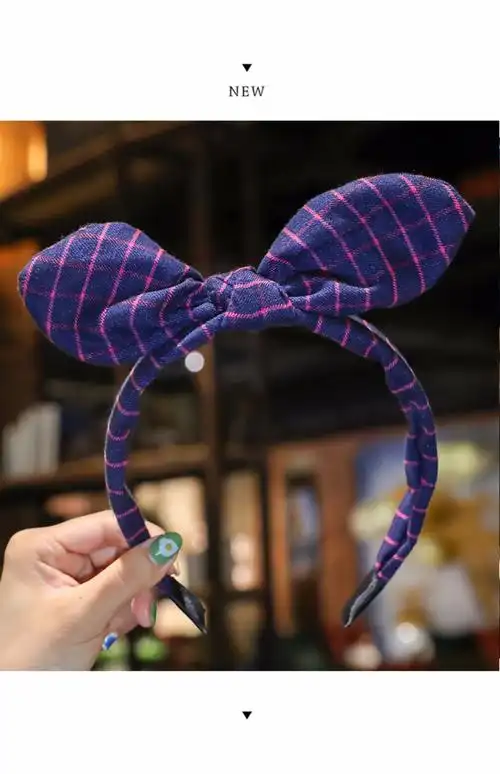 韩版甜美发箍女简约宽边外出百搭发捆网红头箍压发洗脸发卡头饰品 藏