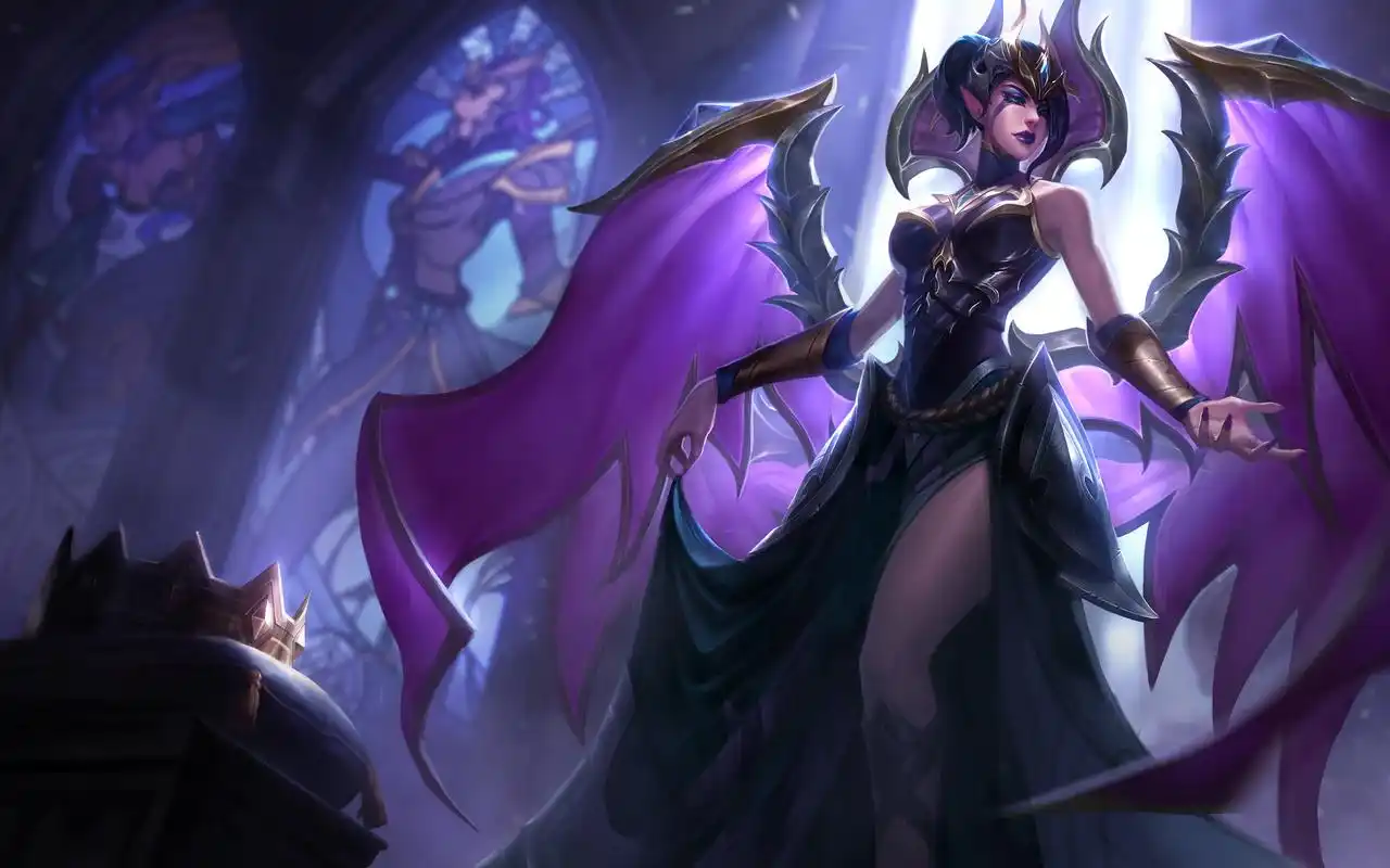 英雄联盟堕落天使莫甘娜4k超高清电脑平板ipad壁纸(82期 - 抖音