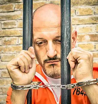 头像,犯人,死,男人,走,悲伤,手拷,后面