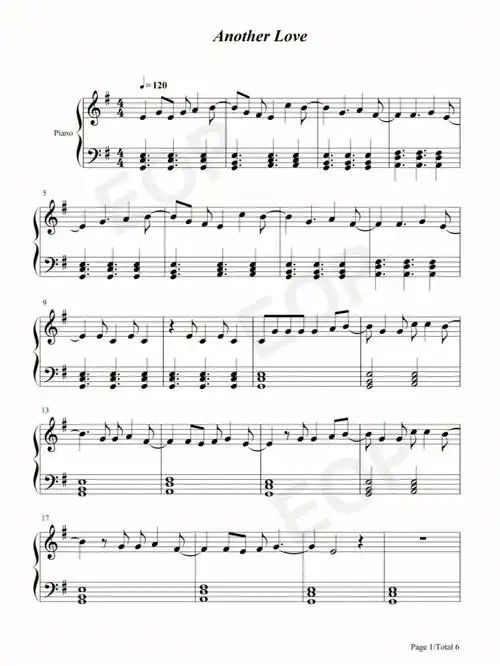钢琴谱anotherlove