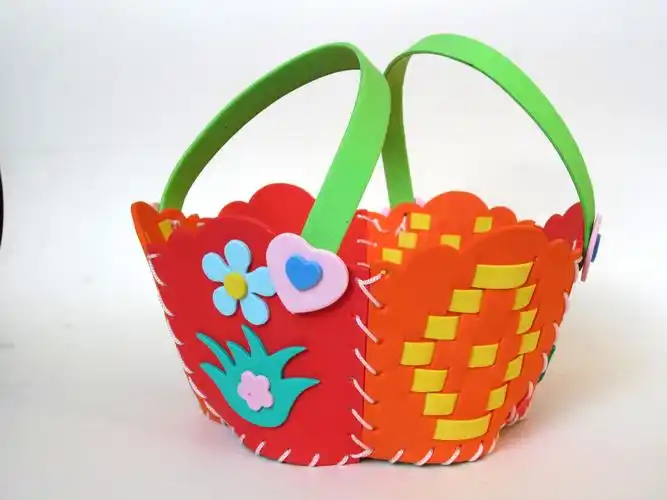 新款儿童手工制作编织篮diy新年过年礼物幼儿园材料包