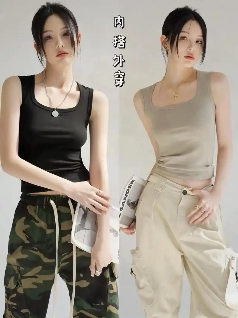 万能四季必备神器.随手买的小背心,这么便宜还这么好穿,真的被 - 抖音