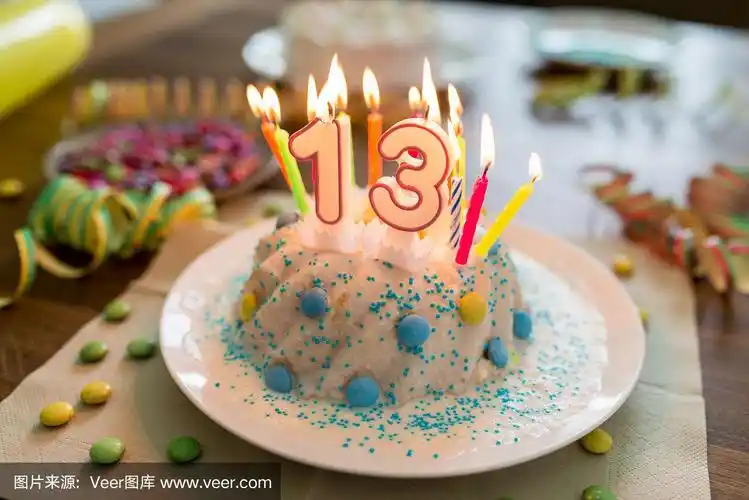装饰儿童13岁生日蛋糕