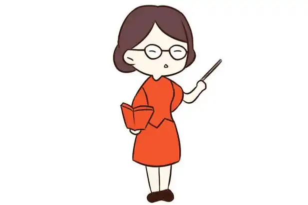 在上课的女老师简笔画步骤图解教程