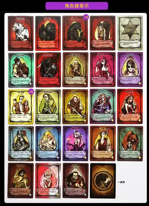 sdk桌游狼人杀卡牌2019官方限定版含号码牌徽章新增角色聚会卡牌官方