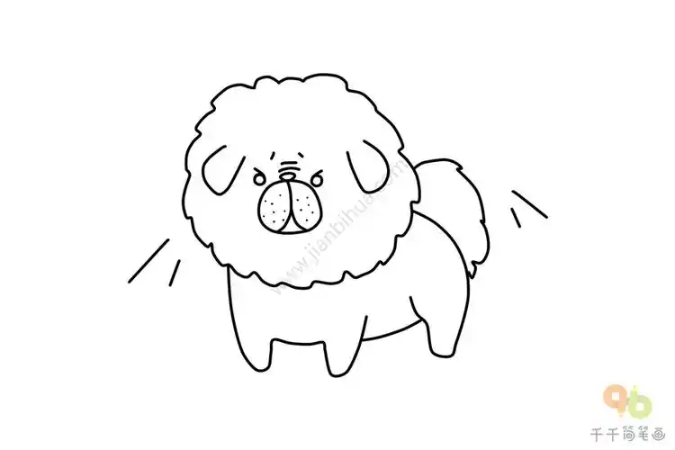 藏獒简笔画教程