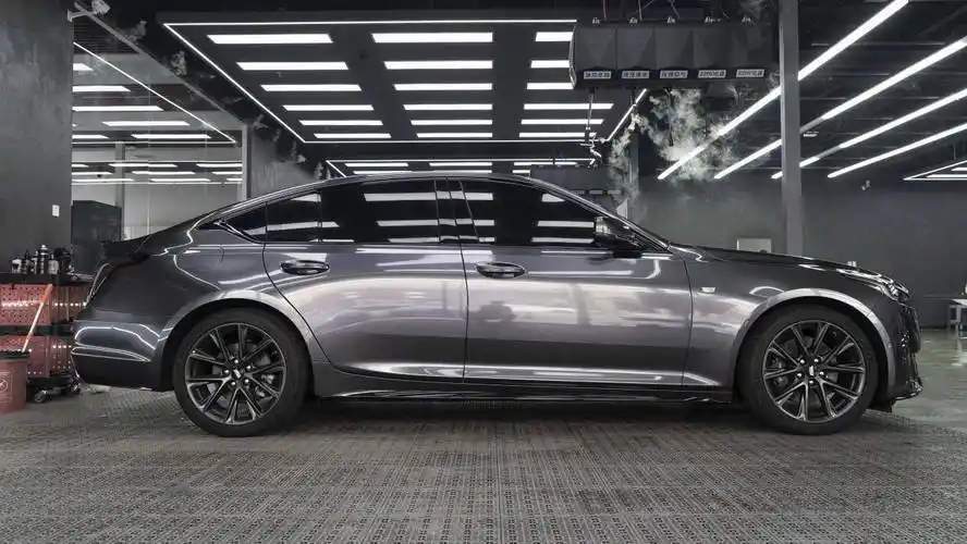 天津汽车贴膜凯迪拉克ct5液态金属玛瑙灰改色案例分享_搜狐汽车_搜狐