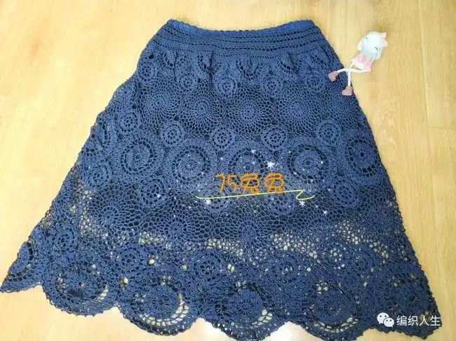 大饼裙:百搭女士钩针半身长裙(有编织图解)