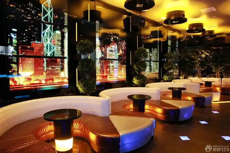 时尚酒吧内部卡座装修图片大全