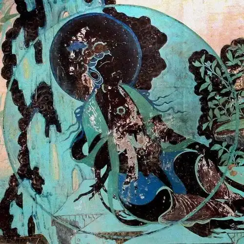 榆林窟第2窟金碧幽雅的西夏水月观音图