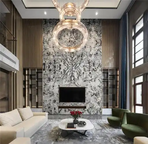 现代简约别墅电视背景墙装修效果图