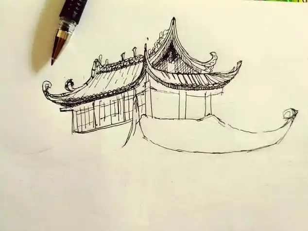 古城墙简笔画 儿童画古城墙简笔画