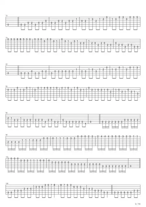 练习曲初识音阶吉他谱