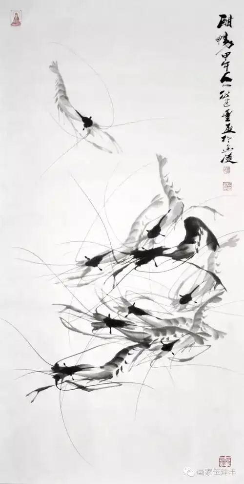 50幅国画虾美极了栩栩如生