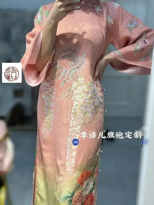 涵涵小姐的定制旗袍少女感倒大袖