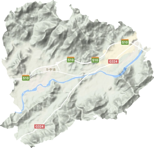 华亭镇高清地形地图