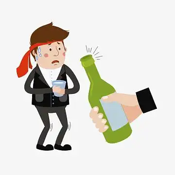 卡通喝酒的男人场景图