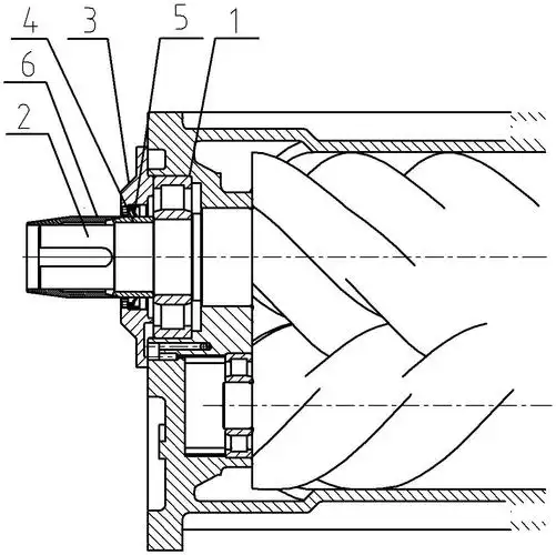 摘要附图摘要本实用新型涉及螺杆压缩机装配领域,具体为一种骨架油封