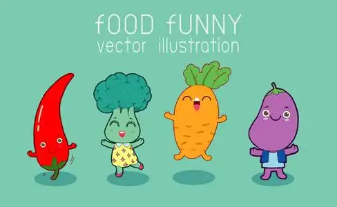 蔬菜搞笑卡通图标食品搞笑插图照片