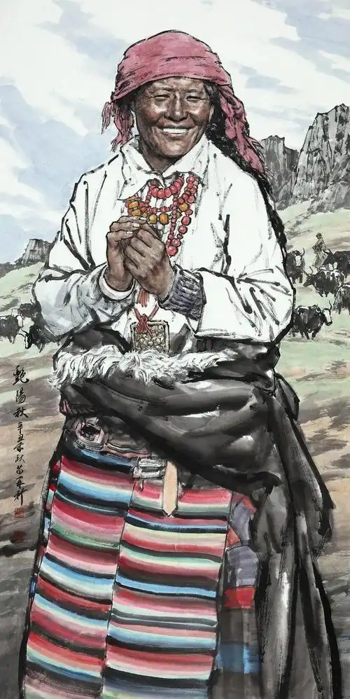 峰无坦途:苗再新作品欣赏|人物画|画家|中国画|绘画|水墨_网易订阅