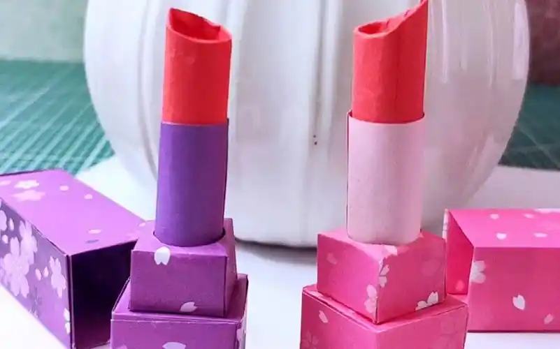 女孩子喜欢的口红折纸来啦,不会的赶紧收藏起来吧