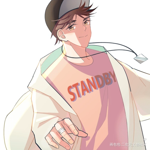 白_小白杨188男团白新羽平涂头像绘画作品