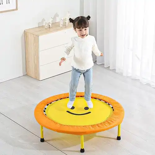 儿童蹦床家用可折叠带单杠室内古达小孩蹦蹦床家庭小型网布跳床弹跳床