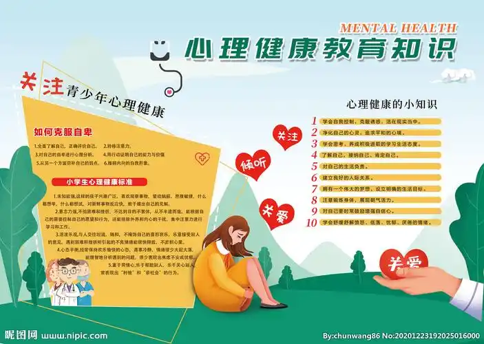 小学生心理健康宣传图片