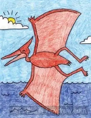 简笔画教程教你画翼龙