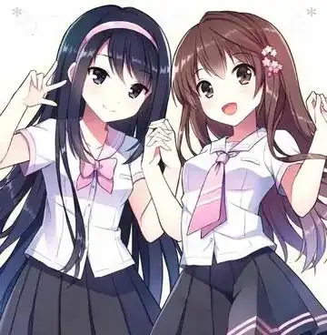 二次元甜美3人闺蜜头像