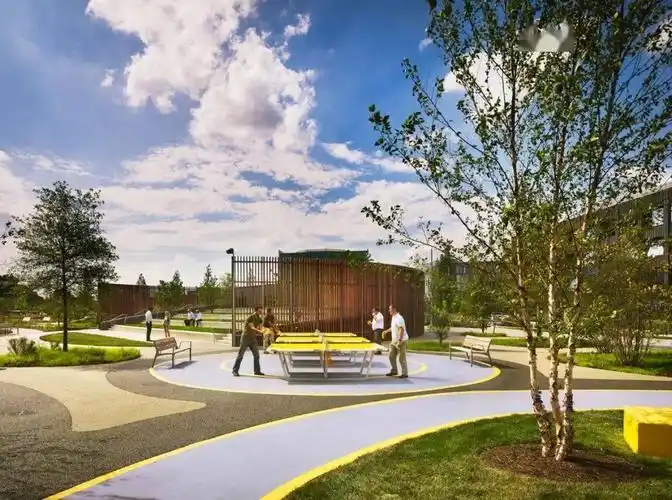 办公楼前的景观,设计参照来了