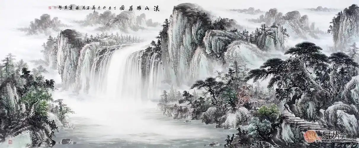 石荣禄精心力作八尺横幅国画黄山《迎客松》 (正在【易从网】热销中)