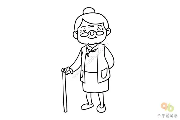 学画老奶奶简笔画