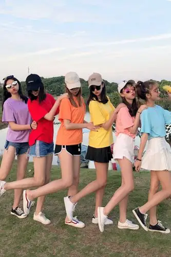 宿舍服装姐妹装三四五六人多人闺蜜装夏天短袖t恤女学生韩版宽松