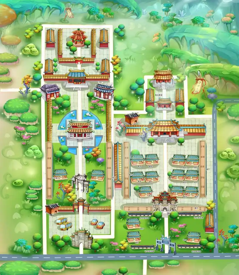 恭王府平面图;清代规模最大的一座王府,曾先后作为和珅,永璘的宅邸,后