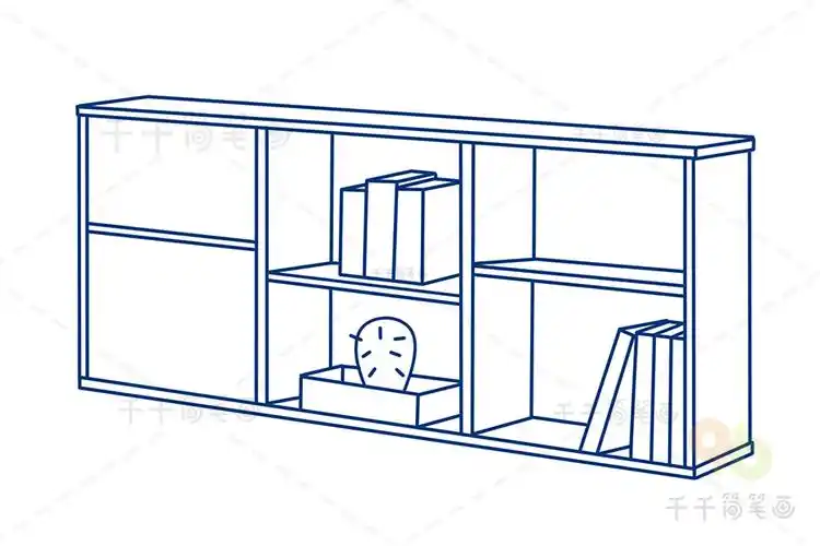 置物柜简笔画 轻松学画画